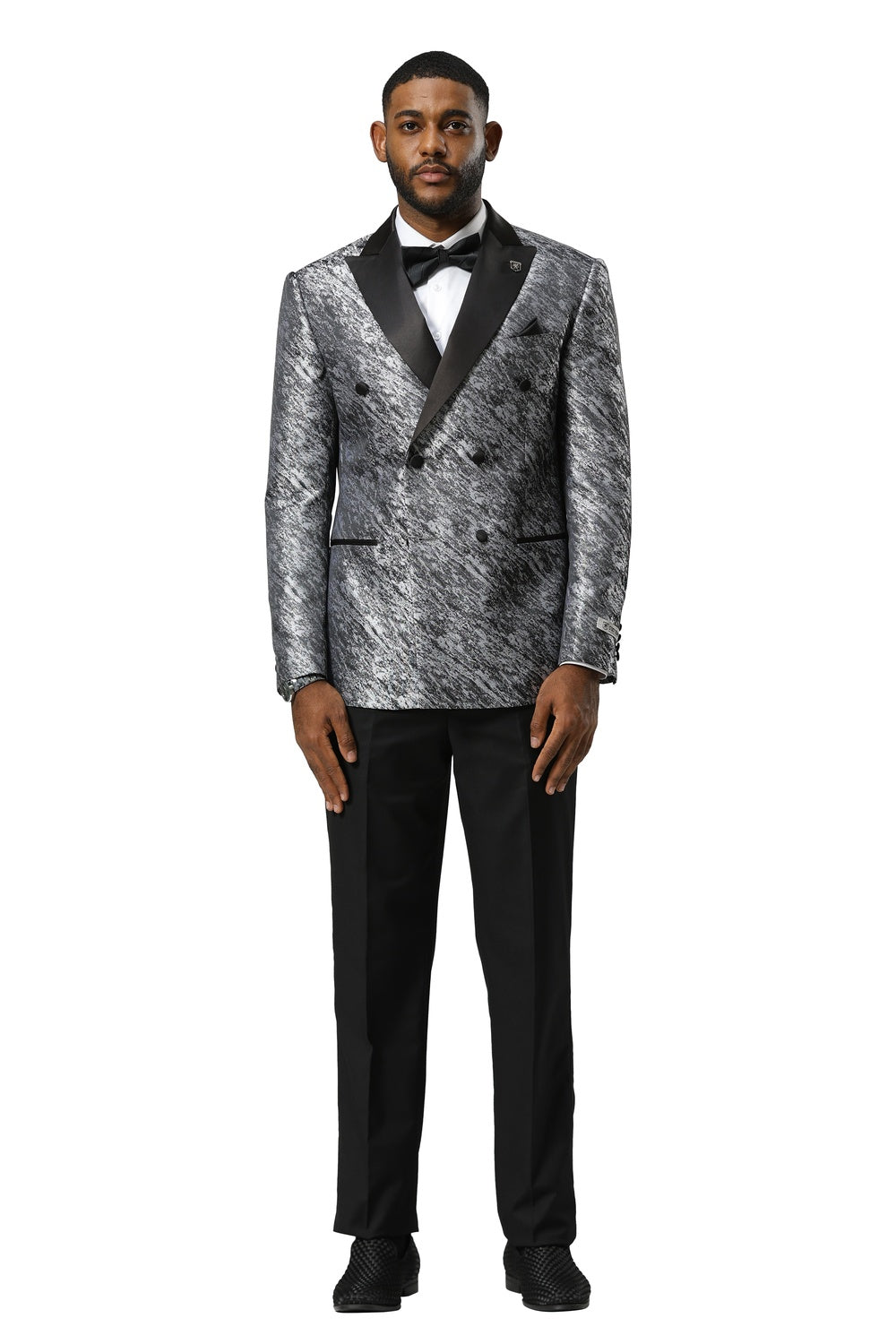 Stacy Adams "Lennox" Silver Tuxedo Jacket (Separates)