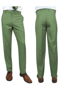 "Denali" Apple Green Super 150's Wool Dress Pants