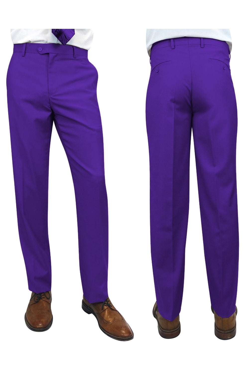 Statement "Denali" Purple Super 150's Wool Dress Pants