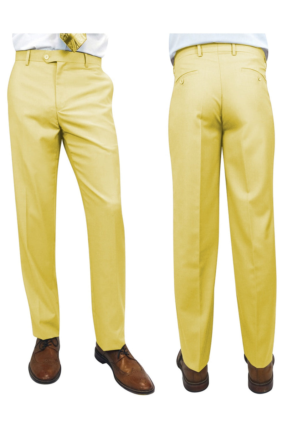 Statement "Denali" Yellow Super 150's Wool Dress Pants
