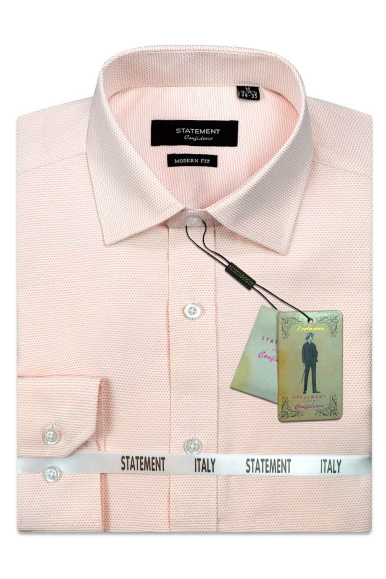 Statement "Drake" Peach Pindot Laydown Dress Shirt