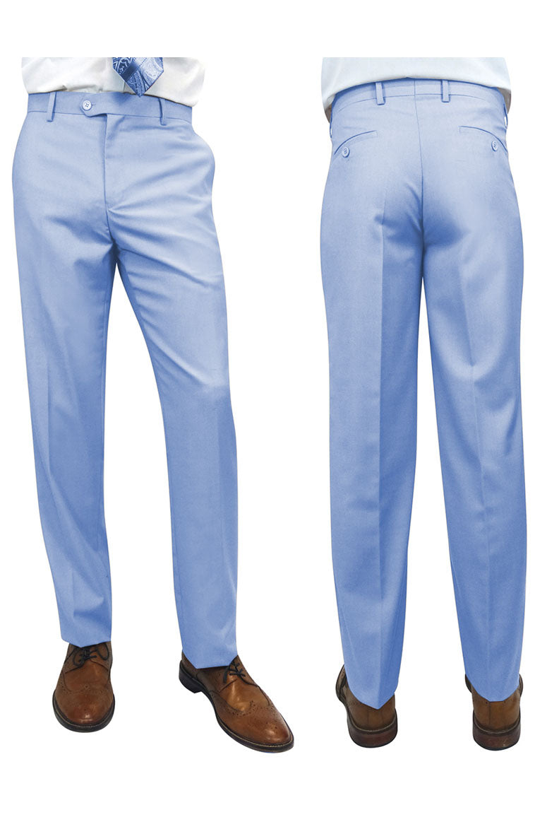 "Denali" Sky Blue Super 150's Wool Dress Pants