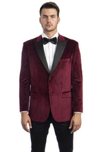 "Piedmont" Burgundy Velvet Tuxedo Jacket (Separates)