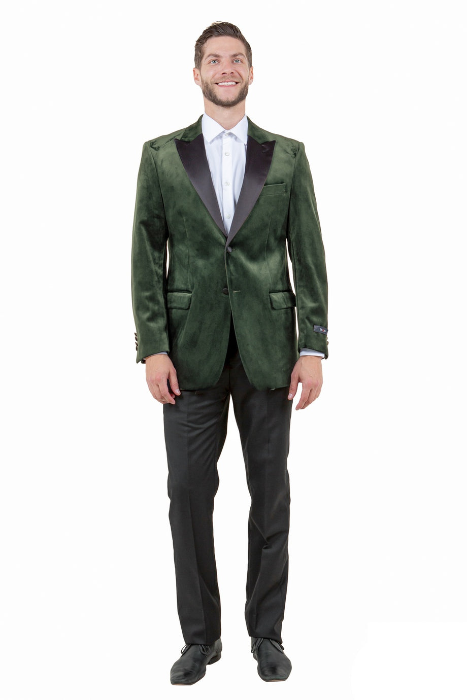 "Piedmont" Olive Velvet Tuxedo Jacket (Separates)