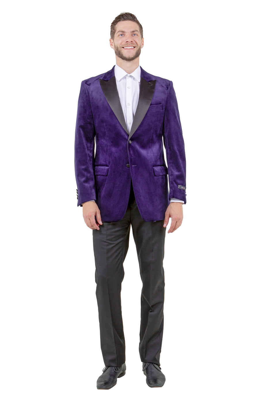 "Piedmont" Purple Velvet Tuxedo Jacket (Separates)