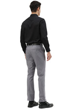 "Cairo" Grey Plain Front Pants (Skinny Fit)