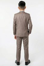 Tazio "Benjamin" Kids Textured Grey 5-Piece Suit