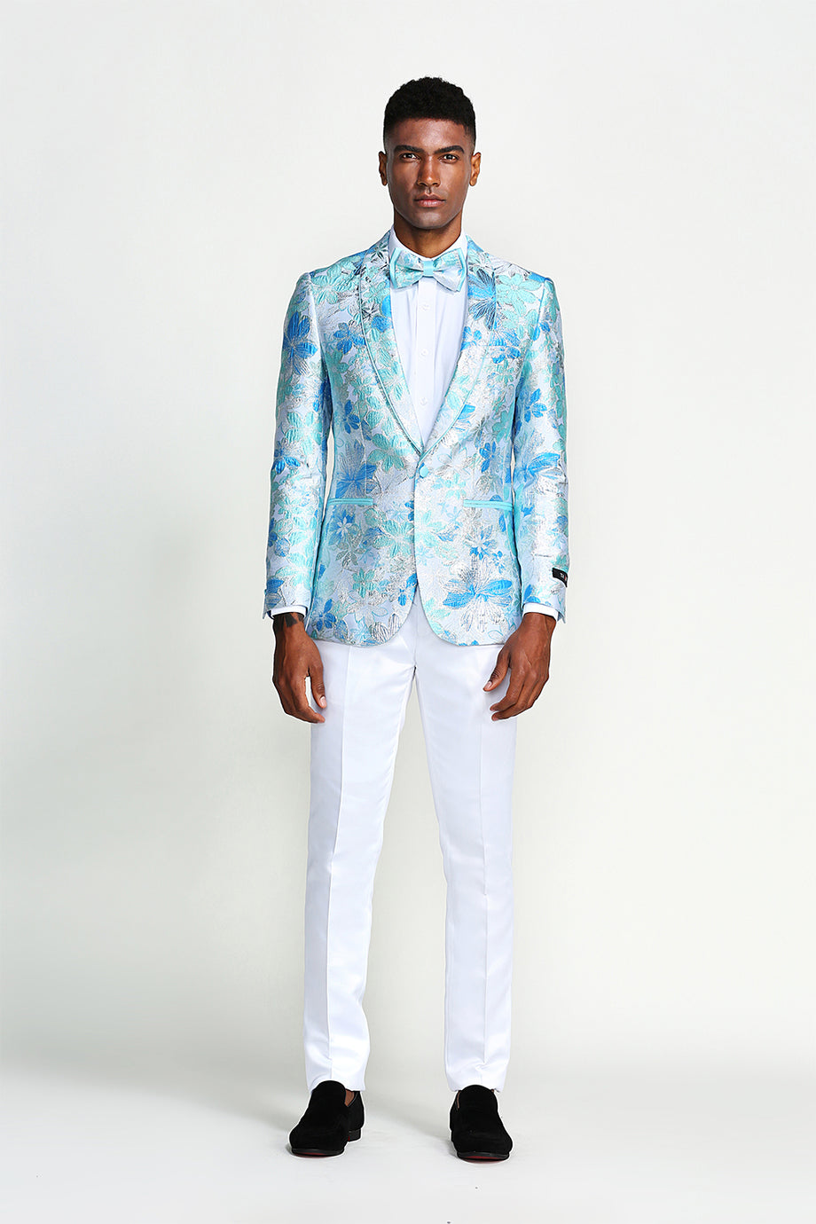 Tazio "Bloom" Blue Tuxedo Jacket (Separates)