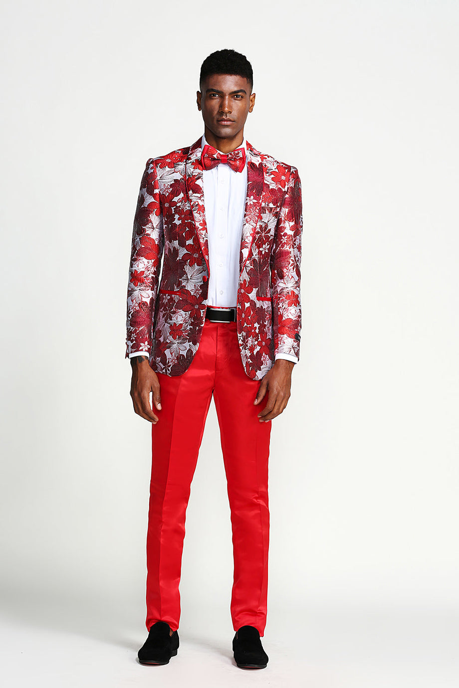 Tazio "Bloom" Red Tuxedo Jacket (Separates)