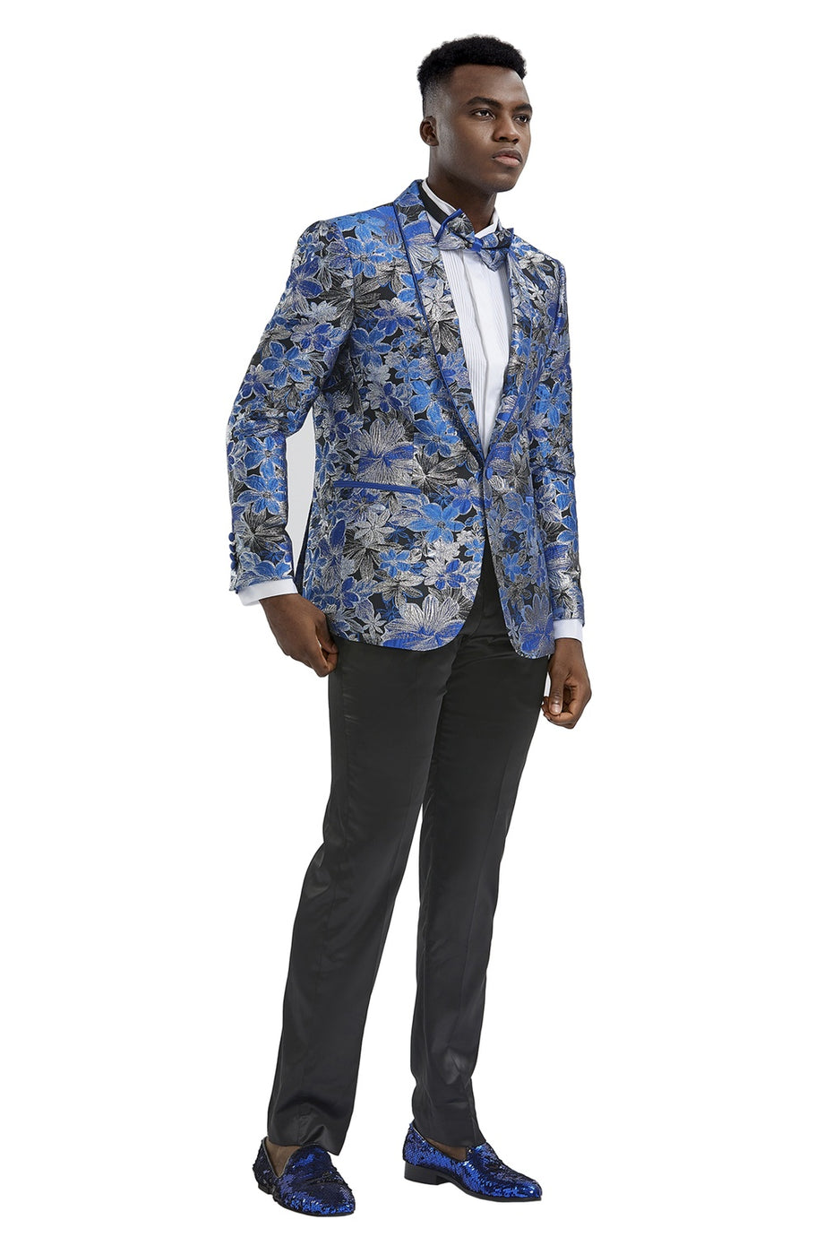 Tazio "Bloom" Royal Blue Tuxedo Jacket (Separates)