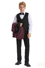 Tazio "Cruz" Tazio Kids Burgundy 5-Piece Tuxedo