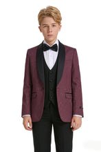 Tazio "Cruz" Tazio Kids Burgundy 5-Piece Tuxedo
