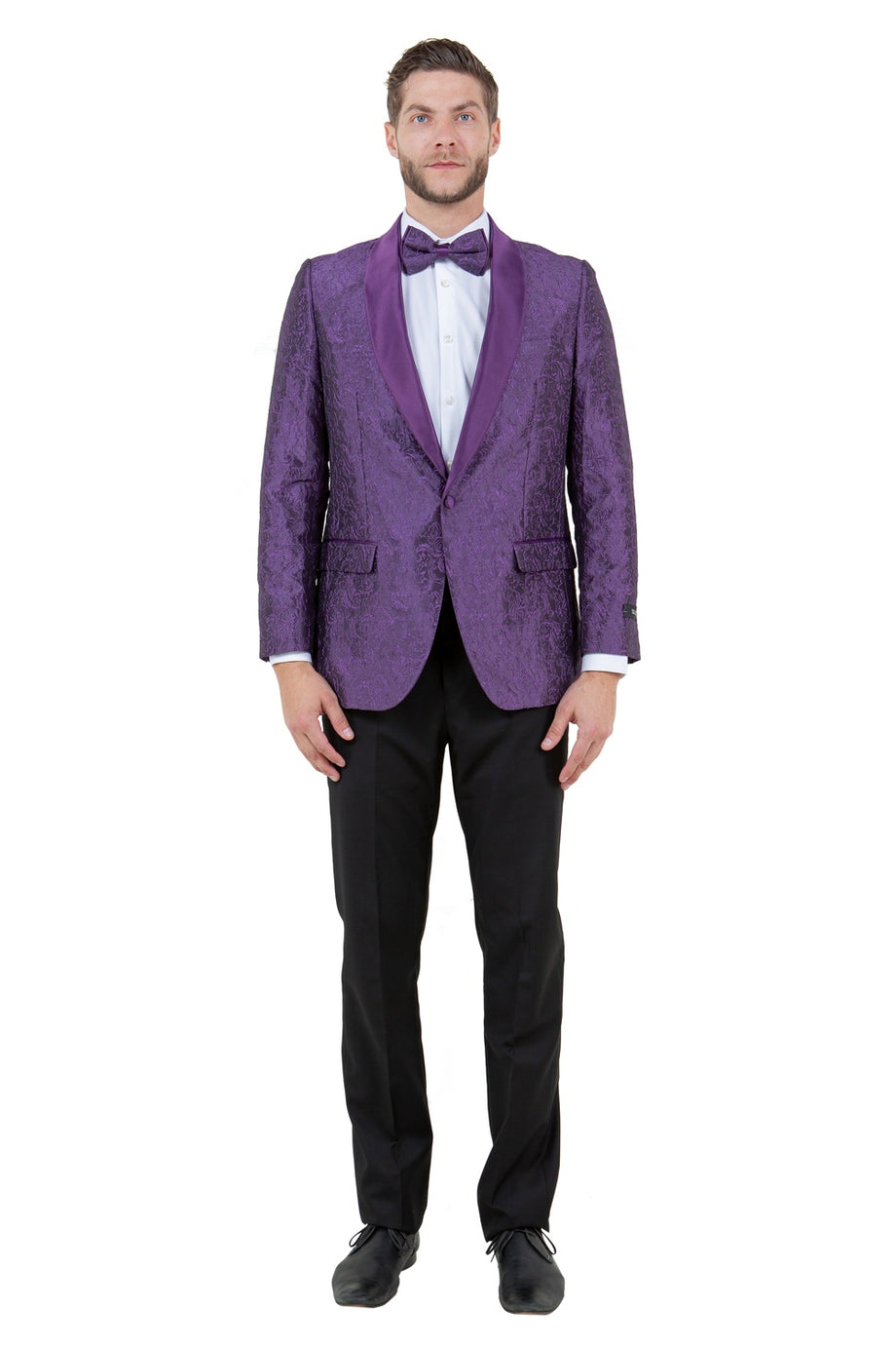 Tazio "Everett" Purple Tuxedo Jacket (Separates)