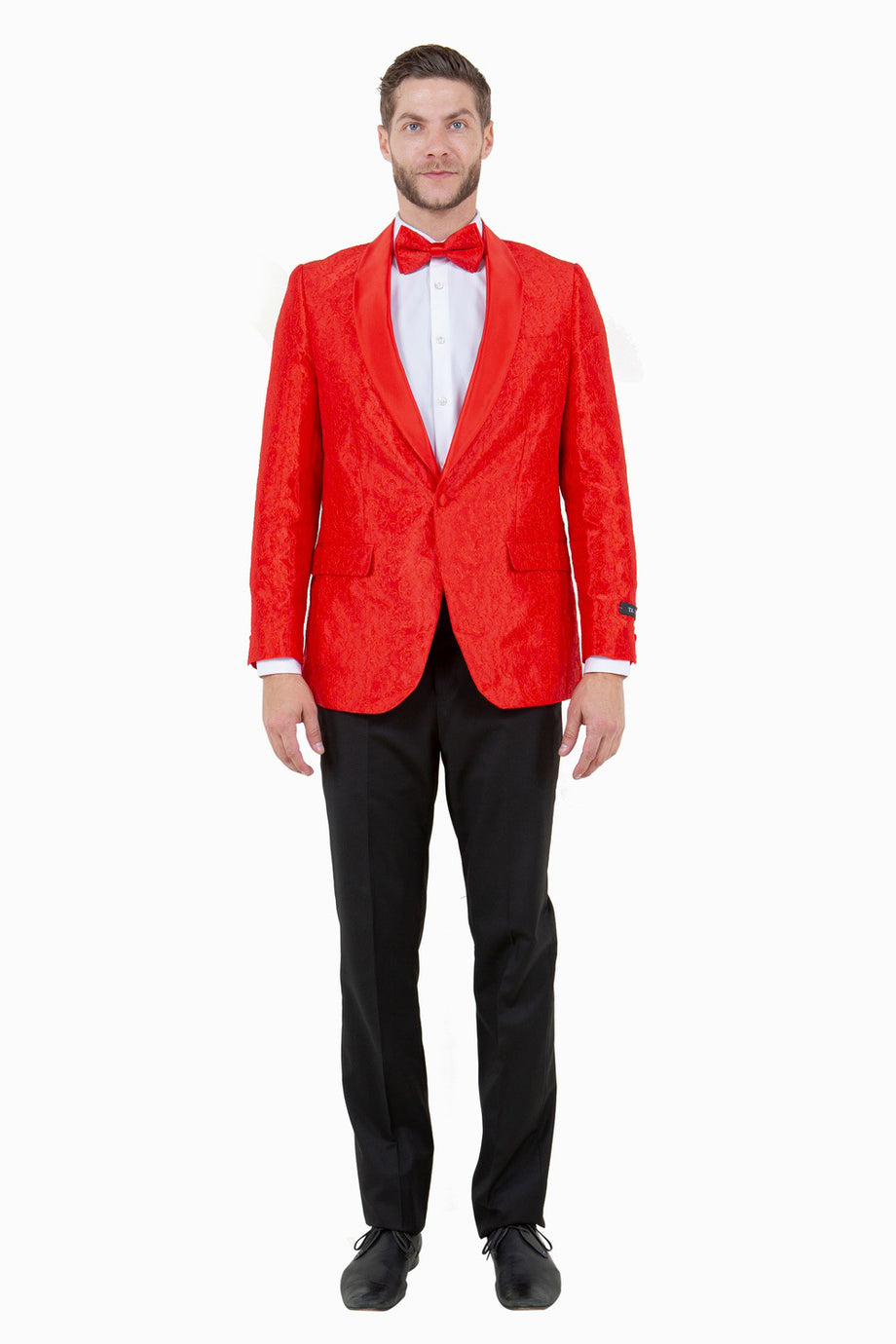 Tazio "Everett" Red Tuxedo Jacket (Separates)