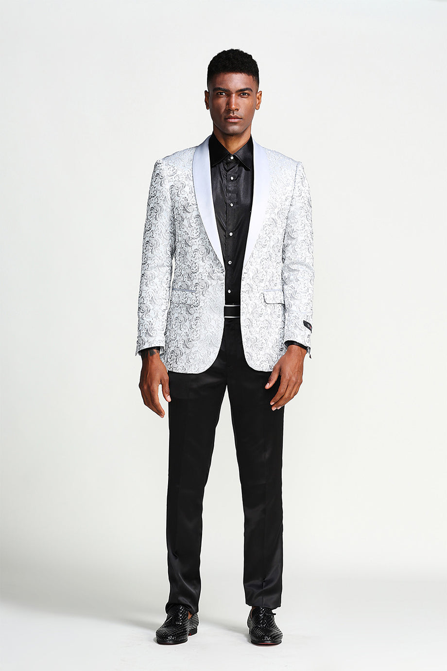 Tazio "Everett" Silver Tuxedo Jacket (Separates)