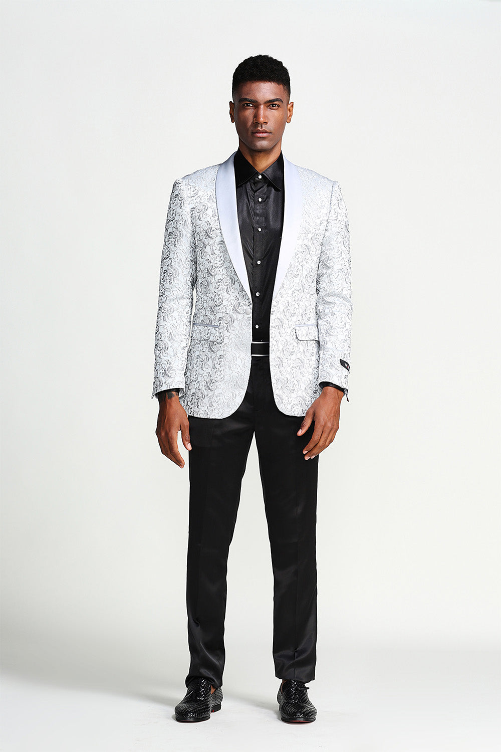 Tazio "Everett" Silver Tuxedo Jacket (Separates)