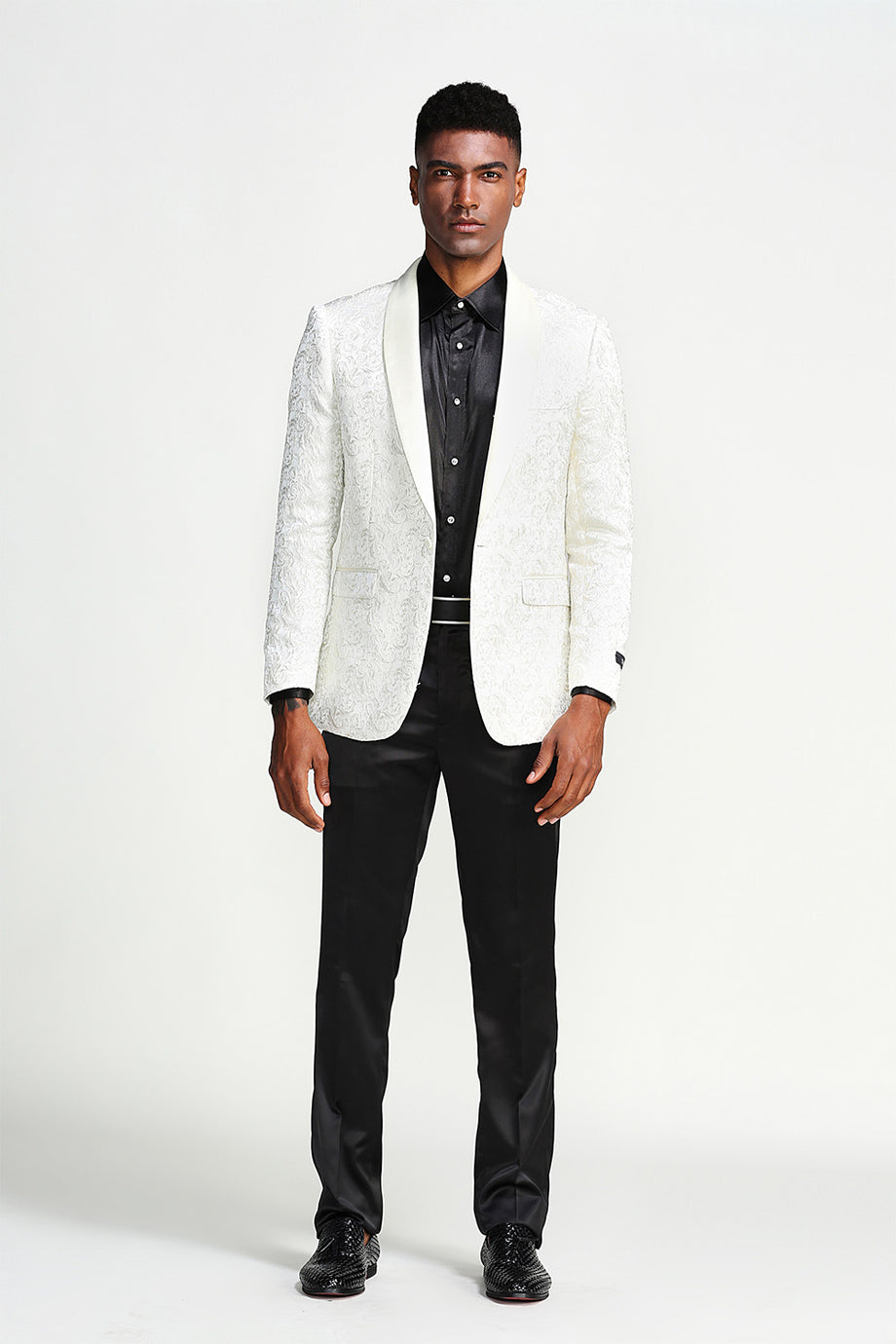 Tazio "Everett" White Tuxedo Jacket (Separates)