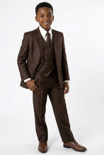 Tazio "Jacob" Kids Brown 5-Piece Suit