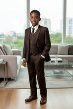Tazio "Jacob" Kids Brown 5-Piece Suit