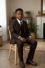 Tazio "Jacob" Kids Brown 5-Piece Suit