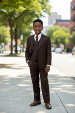 Tazio "Jacob" Kids Brown 5-Piece Suit