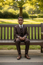 Tazio "Jacob" Kids Brown 5-Piece Suit