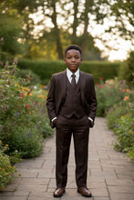 Tazio "Jacob" Kids Brown 5-Piece Suit