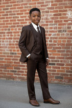 Tazio "Jacob" Kids Brown 5-Piece Suit