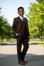 Tazio "Jacob" Kids Brown 5-Piece Suit