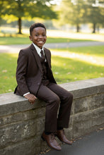 Tazio "Jacob" Kids Brown 5-Piece Suit