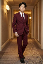 Tazio "Jacob" Kids Burgundy 5-Piece Suit