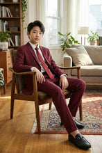 Tazio "Jacob" Kids Burgundy 5-Piece Suit