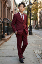 Tazio "Jacob" Kids Burgundy 5-Piece Suit