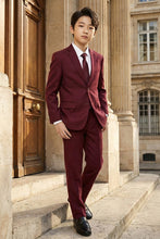 Tazio "Jacob" Kids Burgundy 5-Piece Suit