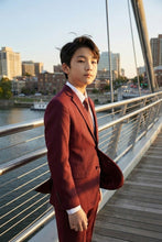 Tazio "Jacob" Kids Burgundy 5-Piece Suit