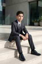 Tazio "Jacob" Kids Charcoal Grey 5-Piece Suit
