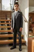 Tazio "Jacob" Kids Charcoal Grey 5-Piece Suit