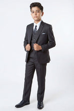 Tazio "Jacob" Kids Charcoal Grey 5-Piece Suit
