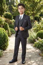 Tazio "Jacob" Kids Charcoal Grey 5-Piece Suit