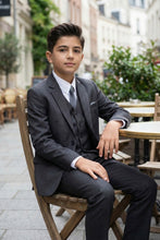 Tazio "Jacob" Kids Charcoal Grey 5-Piece Suit
