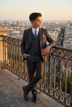 Tazio "Jacob" Kids Charcoal Grey 5-Piece Suit