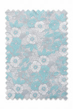 Ted Stanford Aqua & Pink Blossom Floral Hand Knot Banded Bow Tie