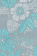Ted Stanford Aqua & Pink Blossom Floral Necktie