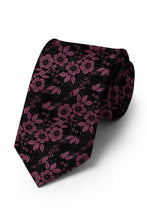 Ted Stanford Black Raspberry Blossom Floral Necktie
