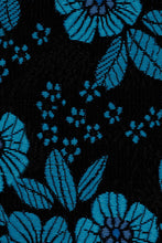 Ted Stanford Black & Royal Blossom Floral Necktie