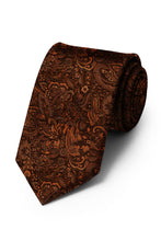 Ted Stanford Burnt Orange Aries Floral Paisley Necktie