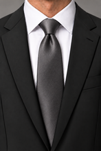 Ted Stanford Charcoal Metro Satin Necktie