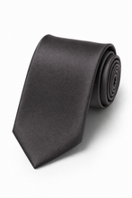 Ted Stanford Charcoal Metro Satin Necktie