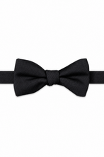 Ted Stanford Charcoal Metro Solid Hand Knot Banded Bow Tie