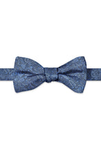 Ted Stanford Cobalt Aries Floral Paisley Hand Knot Banded Bow Tie